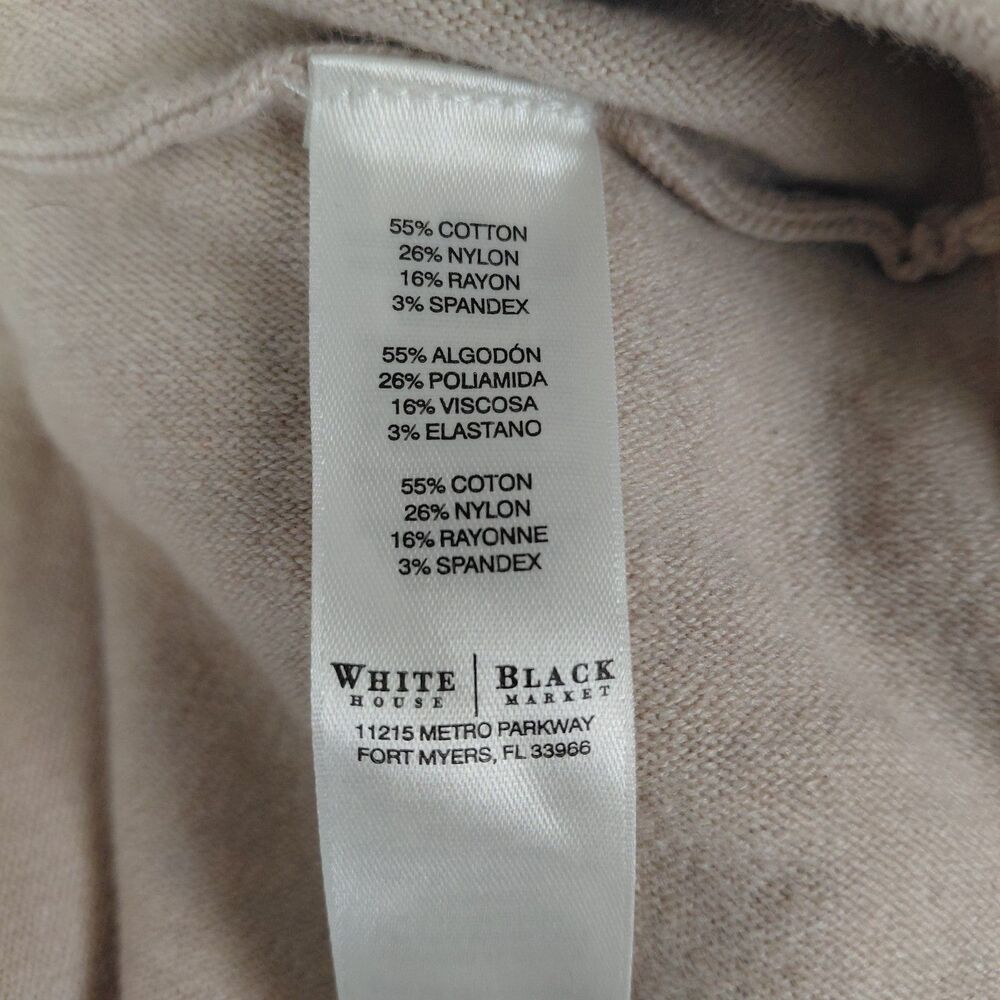 White House Black Market boat neck jeweled 3/4 sleeve sweater SZ M - Picture 9 of 9